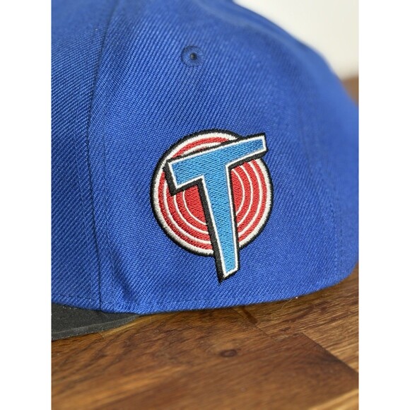 Looney‎ Tunes Space Jam Embroidered Hat Cap Snapback Blue Adult Flat Brim - Picture 3 of 8